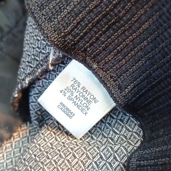 Vanhuesen  & White  Black Casual Pants Sz 16 Stretch - Picture 6 of 8